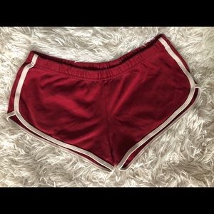 American Apparel muted red booty shorts size S